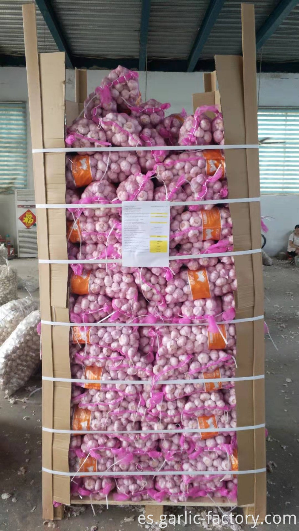 Chinese garlic exports volume